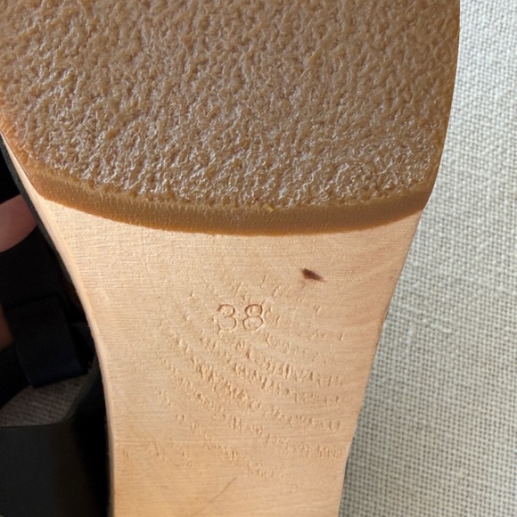 Free People Swedish Hasbeens NEW Black  T-Strap Clogs DISCLOSURE!  R37 L38 - Picture 6 of 7